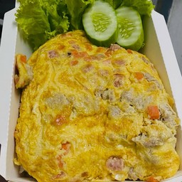 ข้าวไข่เจียว ( ไข่ 3 ฟอง)