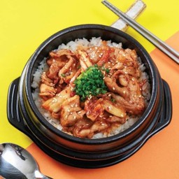 ข้าวหน้าหมูสันคอผัดกิมจิ 안녕!