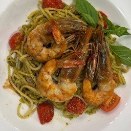 สปาเก็ตตี้เพสโต้กุ้ง