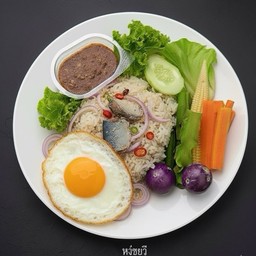 ข้าวขยำปลาทู+ไข่ดาว
