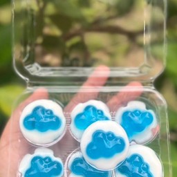 วุ้นน้องเมฆน้ำมะพร้าวอัญชันกะทิสด