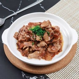 สันคอหมูพ่นไฟ กับข้าว