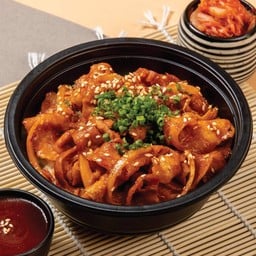 ข้าวหน้าเนื้อออสเตรเลียผัดซอสโคชูจัง 안녕!