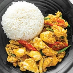 ข้าวราดปูผัดผงกะหรี่