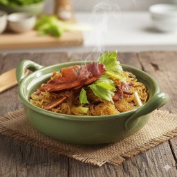 เบคอนอบวุ้นเส้น+น้ำจิ้มซีฟู๊ด