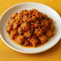 กับข้าว หมูกรอบคั่วพริกเกลือ