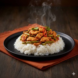 ข้าวราดผัดพริกแกง