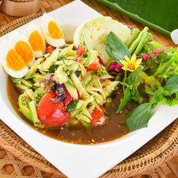 ตำแตง ไข่ต้ม