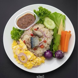 ข้าวขยำปลาทู+ไข่ขยี้