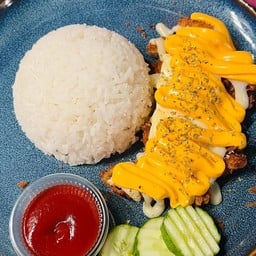 ข้าวไก่ทอดชีส