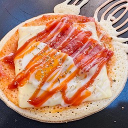 พิซซ่า เบค่อน ไข่ดาว ชีส