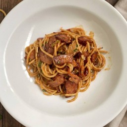 สปาเก็ตตี้เบค่อนพริกแห้ง