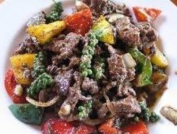 นกกระจอกเทศผัดพริกไทย