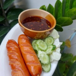 ไส้กรอกไก่หนังกรอบ ทอด