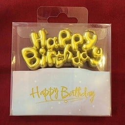 เทียนวันเกิด Happ birth day สีทอง