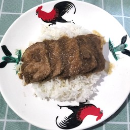 108 หมูอบ,ไก่อบ,เนื้ออบ ราดข้าว & น้ำสมุนไพร