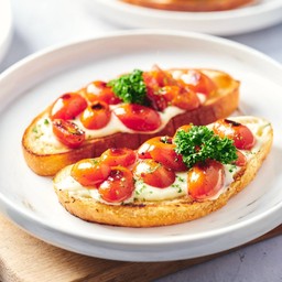 Bruschetta with Roasted Tomato and mascarpone