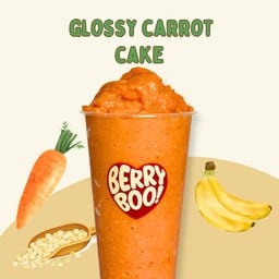 Glossy carrot cake