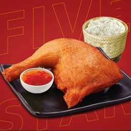 ไก่ทอดสูตรสไปซี่ พร้อมข้าวเหนียว