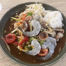 ตำป่าทะเล (กุ้งสด+หอยแครง)