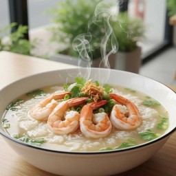 ข้าวต้มกุ้ง (ข้าวหอมมะลิ)