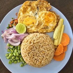 ข้าวหยำปลาร้าไข่ดาว