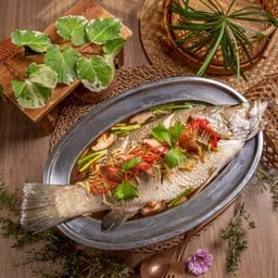 ปลากระพงนึ่งซีอิ๊ว