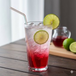 น้ำแดงโซดามะนาว