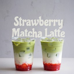 Ice matcha Milk Strawberry