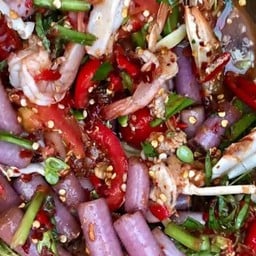 ตำสายบัวทะเล ( ลวกสุก)