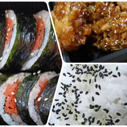 เซทใหญ่ไก่ทอด.ข้าวสวย.คิมบับ