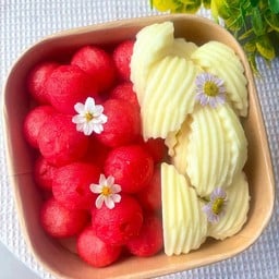 Mix แตงโมกลม&แอปเปิ้ลปอก