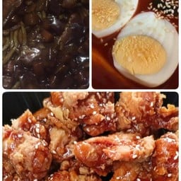 เซทใหญ่.จาจังยอนแห้ง.ไก่ทอด.ต๊อกบกกี