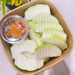 ฝรั่งกิมจู พร้อมพริกน้ำตาลปี๊บกะปุก3ออน์