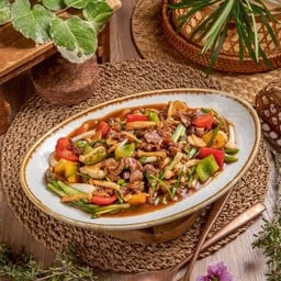 เนื้อออสผัดน้ำมันหอย