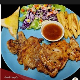 หมูพริกไทยดำ&ไก่สไปซี่