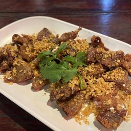 ไส้อ่อนทอดกระเทียม