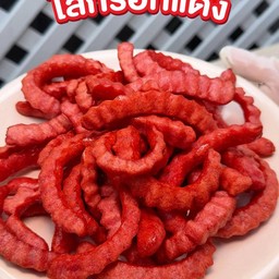 ไส้กรอกแดงทอด