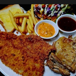 ไก่พริกไทยดำ &ปลาดอลลี่ทอด