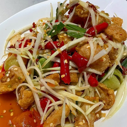 ส้มตำปลาร้าแคบหมู