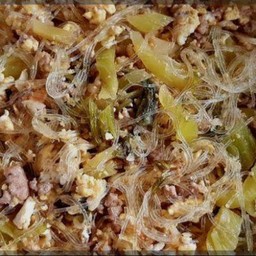 ผักกาดดองผัดวุ้นเส้น