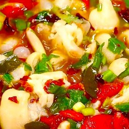 ต้มแซ่บเอ็นแก้วหนังกรอบ