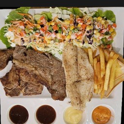 พอร์คชอป เนื้อสันนอก ปลาย่าง