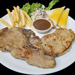 พอร์คชอป & หมูพริกไทยดำ