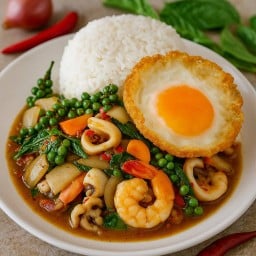 ข้าวราดผัดขี้เมา