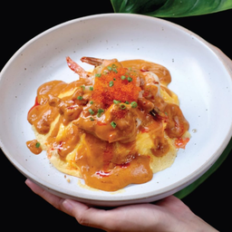 ข้าวไข่ข้นมันกุ้งลาวา