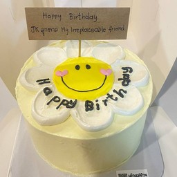 เขียนข้อความใส่ป้ายกระดาษ พร้อมปักเค้ก (โปรดระบุข้อความ)