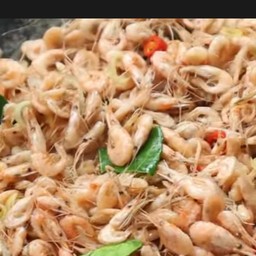 @1 . กุ้งฝอยคั่วพริกเกลือ ปริมาณ 100 กรัม ทานกับส้มตำอร่อยมากค่ะ