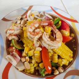 ตำข้าวโพดกุ้งสะดุ้ง