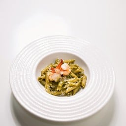 Pene Pesto with Prawns